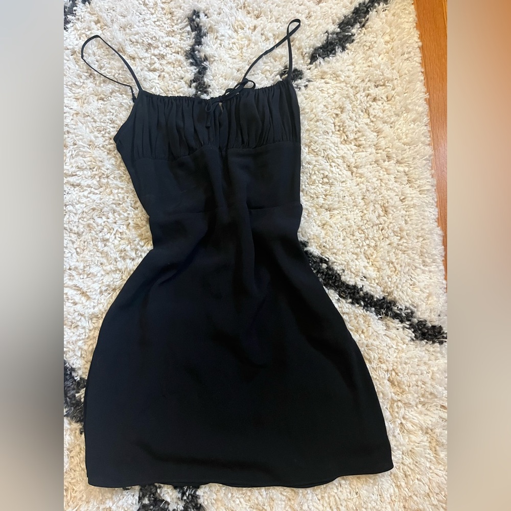 Aritzia Wilfred Free black mini dress